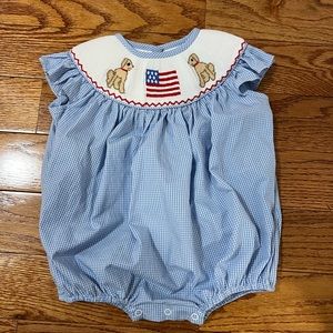 Stitchy Fish Bubble Romper - Pups and Pride size 12M